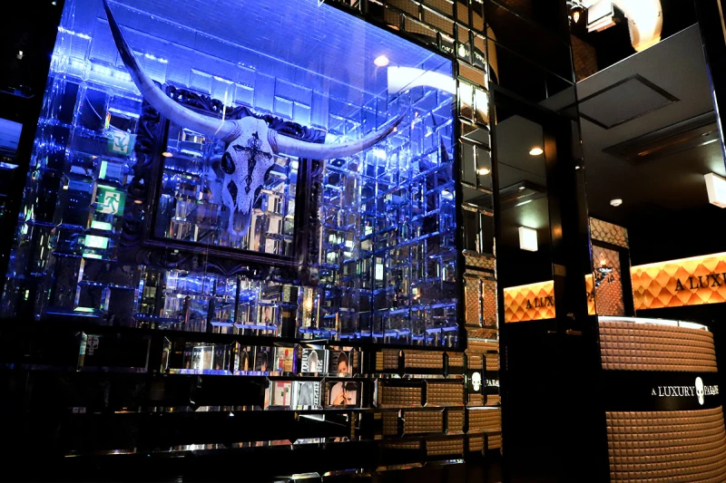 立川ホストクラブ「ラグパラ」店内 スカルのオブジェ