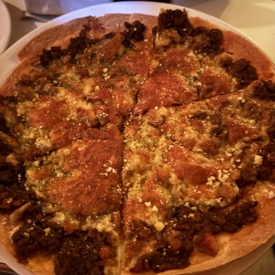 キーマピザ美味しかったですご馳走様です•᎑•🍕