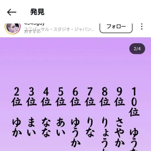 フリンする女ランキング入ってました😊‼️の写真2枚目