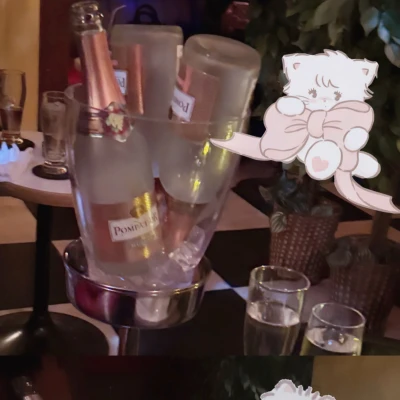ももちゃんて名前だからもも味のシャンパン4本出していただきました🥂♡