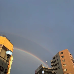 虹でた！！ふたつも！の写真1枚目