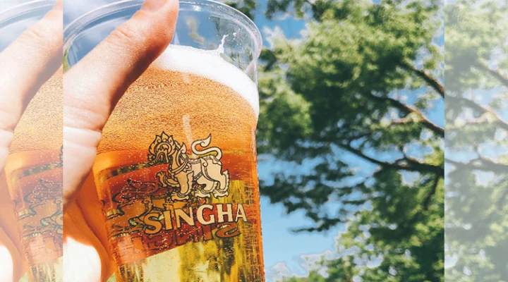 解放感満点!青空×ビールが最高にインスタ映え