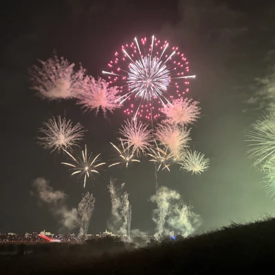そういえば！10月初めに花火見に行ってきたの！