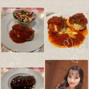 プレゼント🎁&ハンバーグ🍖の写真1枚目